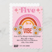 5 ist ein vibe Geburtstag Einladung (Vorne/Hinten)