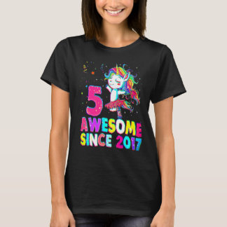 5 Jahre alt 5. Geburtstag Ballet Einhornmädchen se T-Shirt