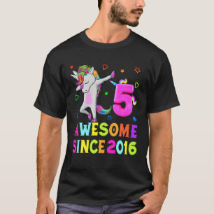5 Jahre alt, 5. Geburtstag Einhorn Phantastisch T-Shirt