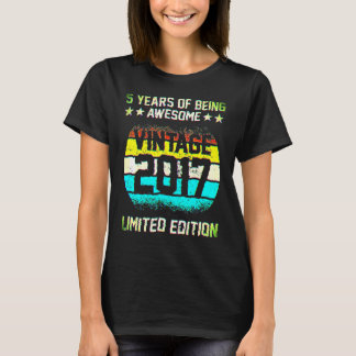 5 Jahre alt 5. Geburtstag Vintage 2017 T-Shirt