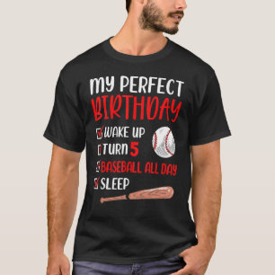5 Jahre alt Baseball Geburtstagsparty 5. Junge 5. T-Shirt
