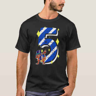 5 Jahre alt Dino American Football 5. Geburtstag D T-Shirt