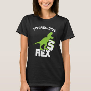5 Jahre alt Dinosaurier Geburtstag 5. Rex Dino Fiv T-Shirt