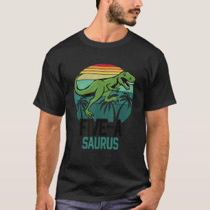 5 Jahre alt Dinosaurier Geburtstag 5. Rex Dino Fiv T-Shirt