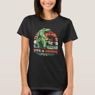 5 Jahre alt Dinosaurier Geburtstag 5. Rex Dino Fiv T-Shirt