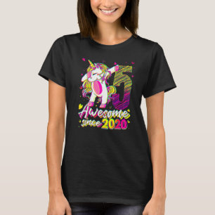 5 Jahre alt Einhorn Dabbing 5. Geburtstag Girl Uni T-Shirt