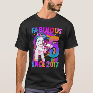 5 Jahre alt Einhorn Flossing 5. Geburtstag Mädchen T-Shirt