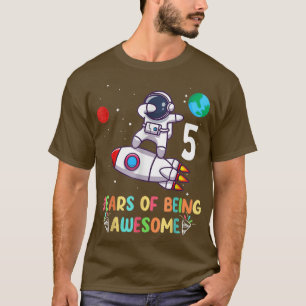 5 Jahre alt Geburtstag Junge Astronaut Space 5. Ge T-Shirt