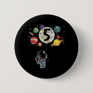 5 Jahre alt Geburtstag Junge gibt Astronaut 5. Geb Button