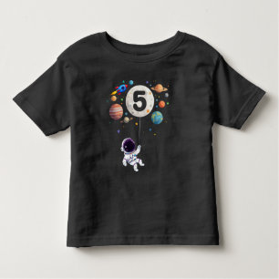 5 Jahre alt Geburtstagsplaneten Astronaut 5. Gebur Kleinkind T-shirt