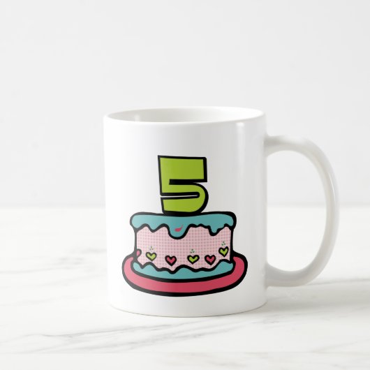 5 Jahre alt Geburtstagstorte Kaffeetasse (Rechts)