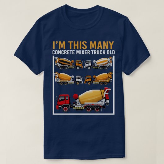 5 Jahre alt im this many Concrete Mixer Truck 5th  T-Shirt (Design vorne)