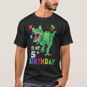 5 Jahre alt ist mein 5. Geburtstag Dinosaurier Rex T-Shirt