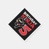 5 Jahre alt Karate Ninja Party Kinder 5. Geburtsta Serviette (Ecke)