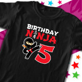 5 Jahre alt Karate Ninja Party Kinder 5. Geburtsta T-Shirt