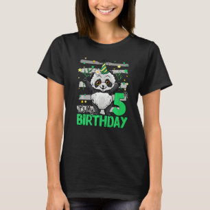 5 Jahre alt Panda 5. Geburtstag Girl Boy Panda Bir T-Shirt