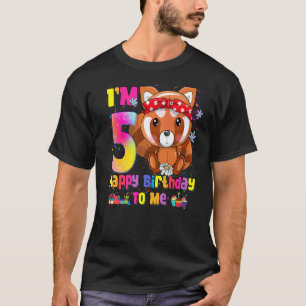 5 Jahre alte Girl Prinzessin Little Red Panda 5. B T-Shirt