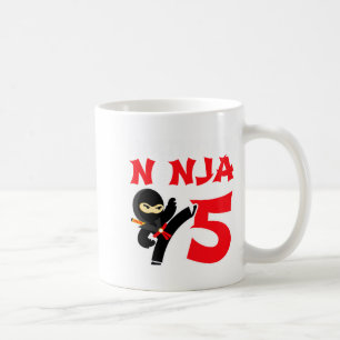 5 Jahre alte Karate-Ninja-Party-Kinder 5. Geburtst Kaffeetasse