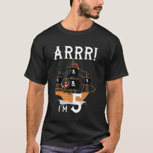 5 Jahre alter Piratenschiff Party Pirates Schiff T-Shirt