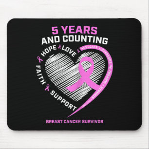 5 Jahre Brustkrebserkrankung 5 Jahre Krebs kostenl Mousepad