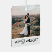 5 Jahre Jubiläum Foto Geschenk Keepake Ornament Aus Metall (Vorderseite Rechts)