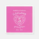 5 Jahre Liebe-Serviette Serviette (Vorderseite)