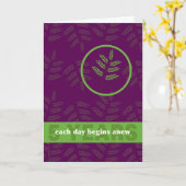 5 Jahre Nachwuchsjahrfeier - Neues Blatt Karte (Gelbe Blume)