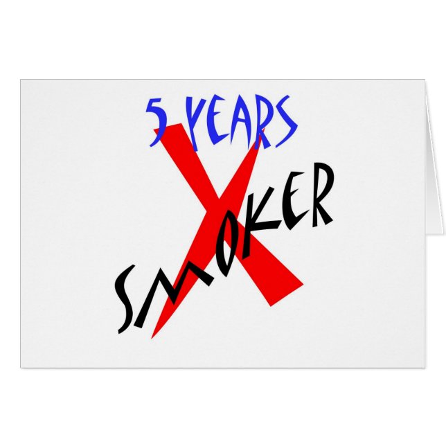 5 Jahre Rot X-Raucher (Vorderseite (Horizontal))