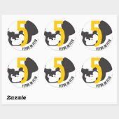 5 Jahre Runder Aufkleber (Blatt)