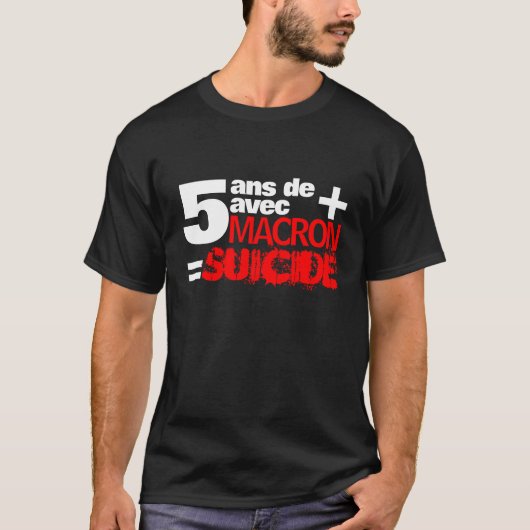 5 Jahre T-Shirt + Macron = SUICIDE - Black Men Tee (Vorderseite)