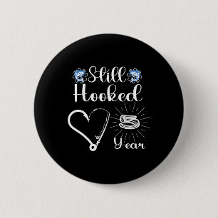 5 Jahre verheiratet - Angelndes Paar - 5. Hochzeit Button