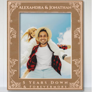 5 Jahre Wald Hochzeit Jahrestag Forevermore Geätzte Rahmen