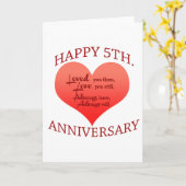 5. Jahrestag Karte (Gelbe Blume)