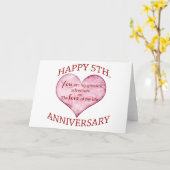 5. Jahrestag Karte (Gelbe Blume)