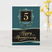 5-jährige Dekorationsfeier für Mitarbeiter Karte (Gelbe Blume)