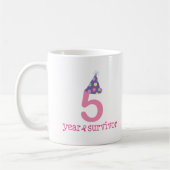 5-jähriger Brustkrebs-Überlebender Kaffeetasse (Links)