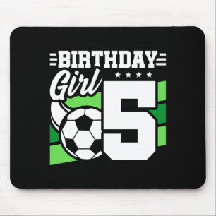 5-jähriger Fußballparty 5. Geburtstag Mädchen Mousepad