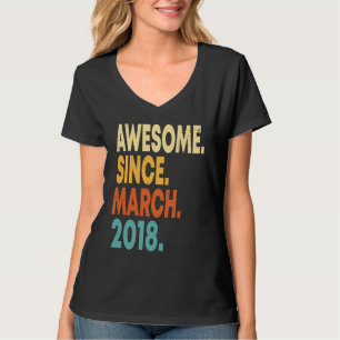 5-jähriger Vintage März 2018 5. Geburtstag Junge T-Shirt