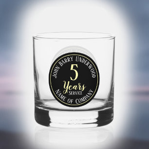 5-jähriges Erinnerungsunternehmen Whiskyglas