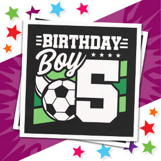 5-jähriges Fußball-Party 5. Geburtstagskind Serviette