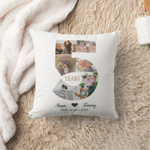 5-jähriges Hochzeitstag Kissen
