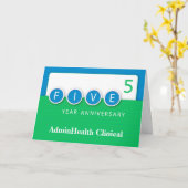 5-jähriges Mitarbeiterjubiläum mit Circles Karte (Gelbe Blume)