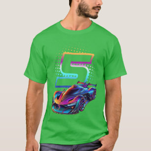 5-jähriges Rennen 5. Geburtstag Futuristische Raci T-Shirt