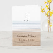 5. Jubiläum der Hochzeit am Surfstrand Karte (Gelbe Blume)