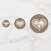 5. Jubiläum der Holzhochzeit Herz und Foto Konfetti (Vorderseiten)