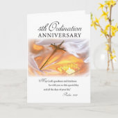 5. Jubiläum der Ordination, Kerze überqueren Karte (Gelbe Blume)