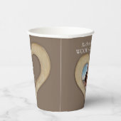 5. Jubiläum des Holzes Foto braun Pappbecher (Rechts)