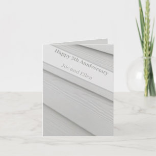 5. Jubiläum Holz, bearbeitbar Karte