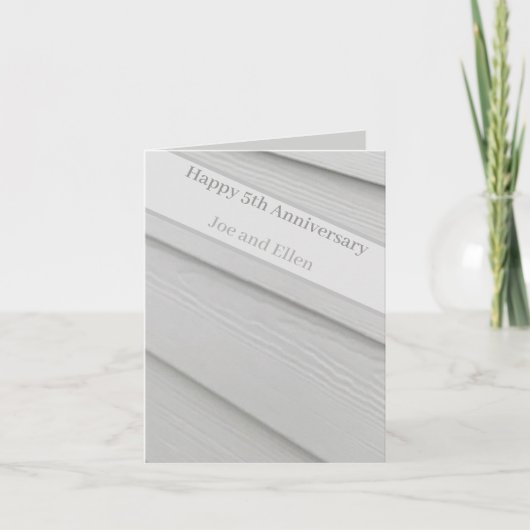 5. Jubiläum Holz, bearbeitbar Karte (Vorderseite)