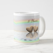 5. Jubiläum Holzherzen Jumbo-Tasse (Vorderseite Rechts)